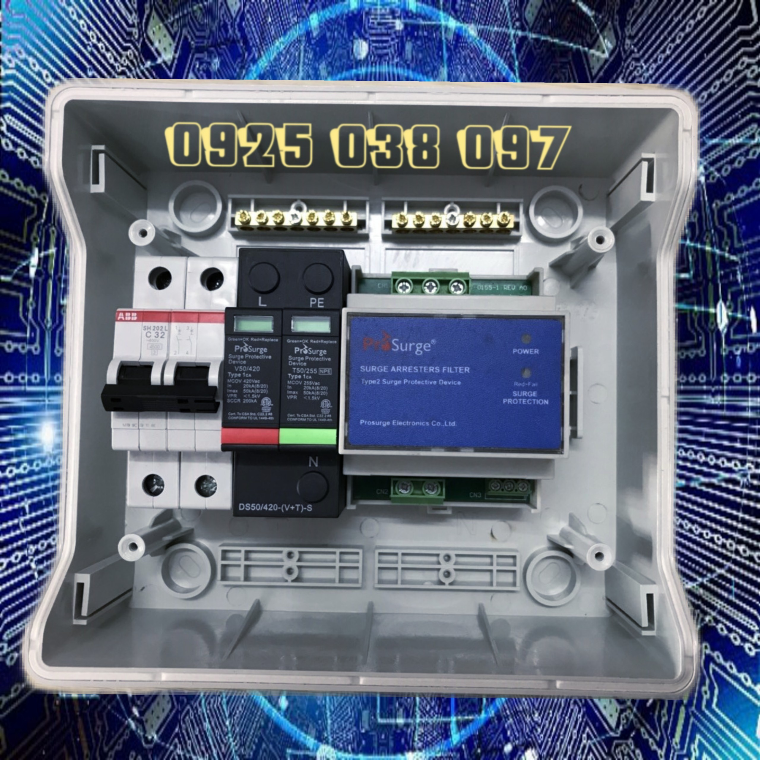 Tủ cắt lọc sét 1 pha