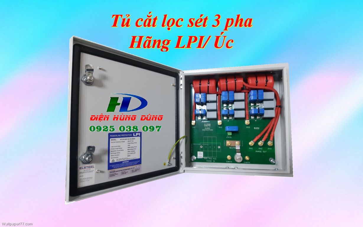 Tủ cắt lọc sét 3 pha 630A LPI SF3630-385-135+50-AIMCB