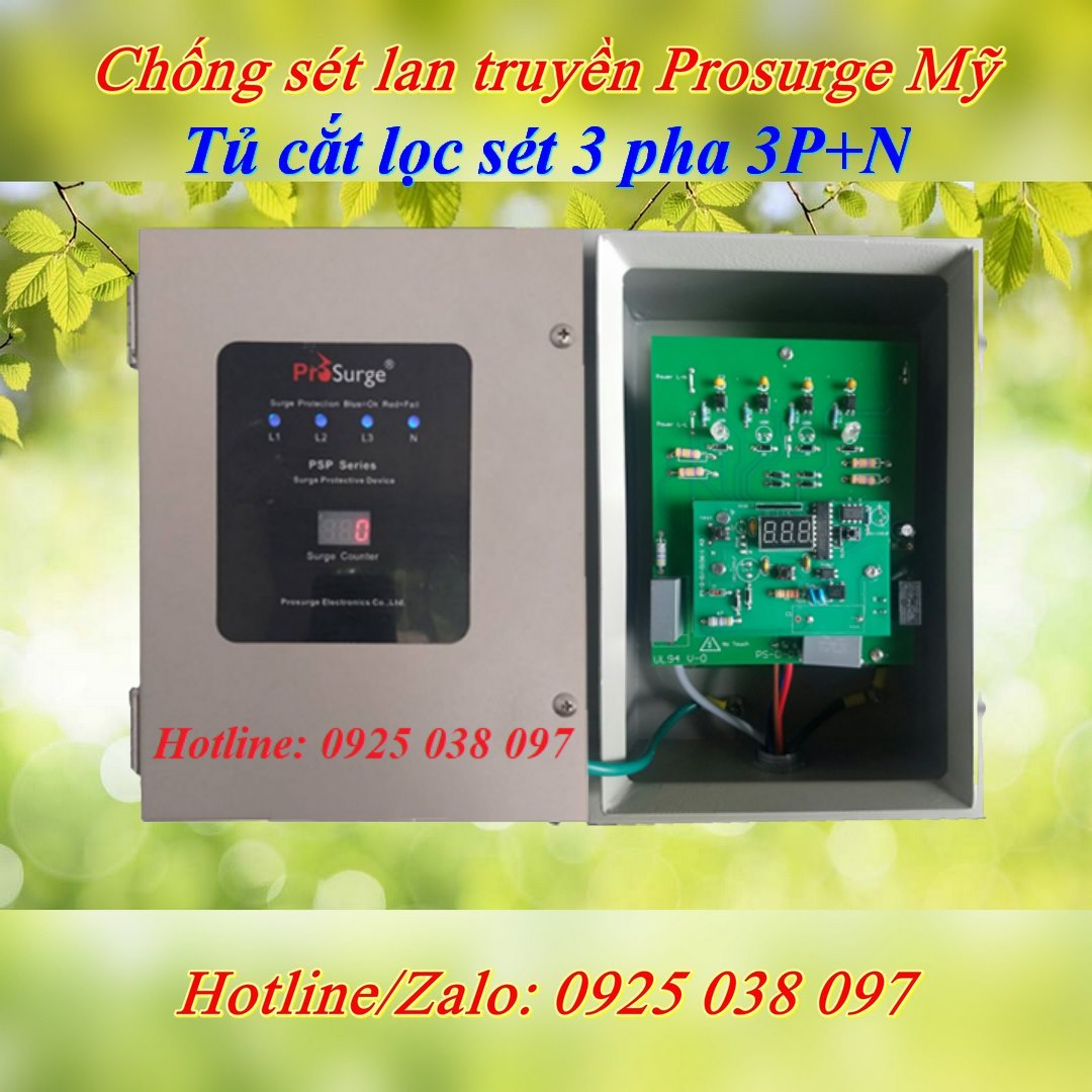 cắt lọc sét 3 pha 100ka PSP347Y22M/T1CTA Prosurge Mỹ